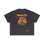 Orange sleepy head boxy tee