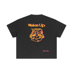 Orange sleepy head boxy tee