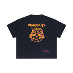 Orange sleepy head boxy tee