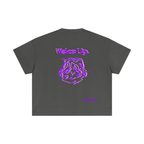Purple sleepy head boxy tee