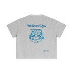 Blue sleepy head boxy tee