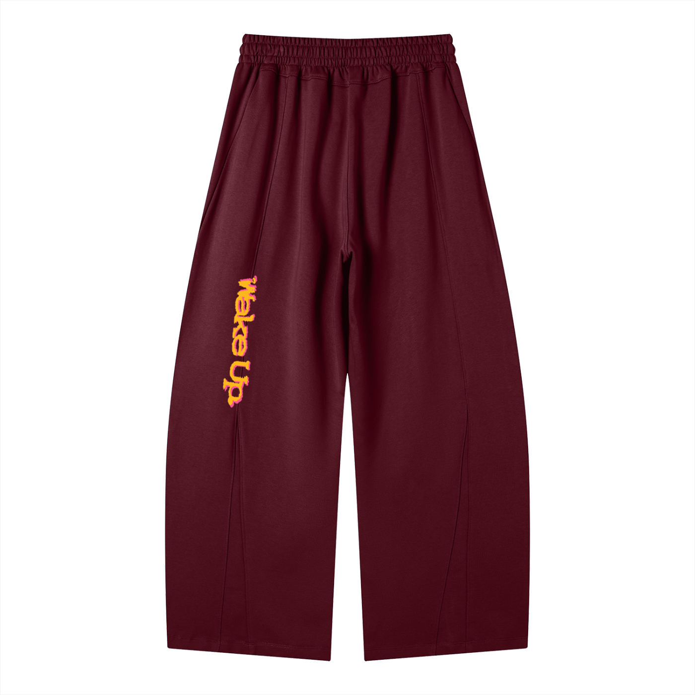 Sleepy head orange wide legged sweats