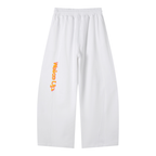 Sleepy head orange wide legged sweats