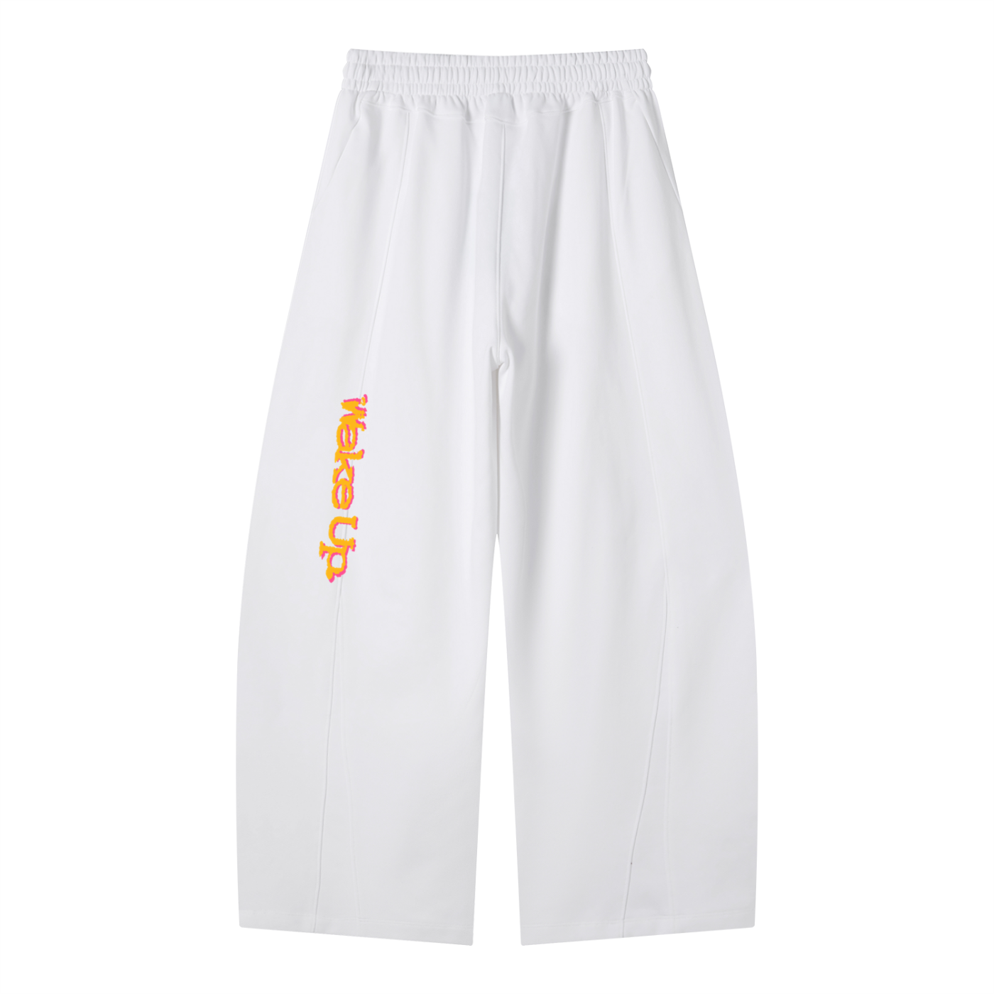 Sleepy head orange wide legged sweats
