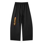 Sleepy head orange wide legged sweats