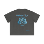 Blue sleepy head boxy tee