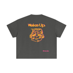 Orange sleepy head boxy tee
