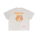 Orange sleepy head boxy tee
